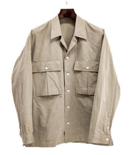 Cotton dyed twill military shirt