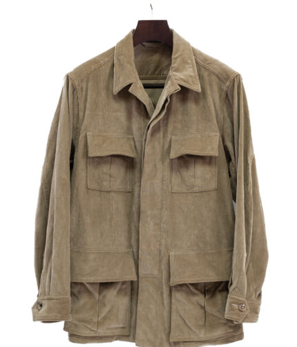 Cotton corduroy safari jacket